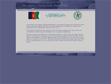 Tablet Screenshot of afghantaekwondo.com